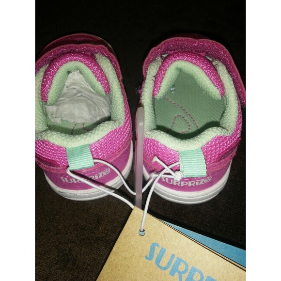 Pink Baby Girls Surprize Stride Rite Ari Sneakers STAGE 2 First walkers sz 4 - Picture 7 of 10